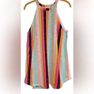 Bibi stretch Multicolor Striped Women's top size large